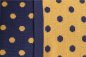 Preview: Bio Baumwoll Strick - Punkte - blau/senf